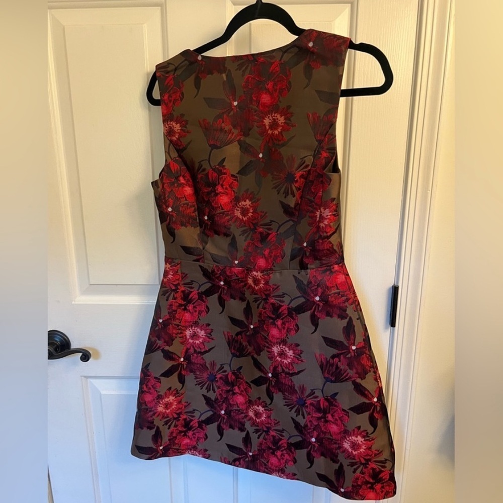 NWT! Anthropologie Endless Rose Square-Neck Jacquard Fit & Flare Mini Dress 🍟 - Picture 6 of 7